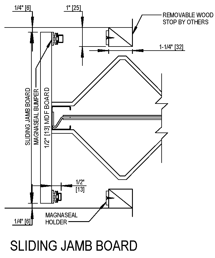Sliding Jamb Board illustration — click to enlarge