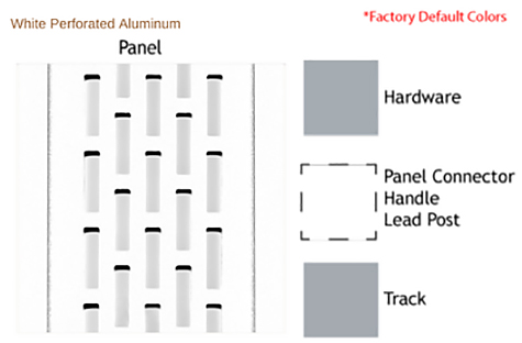 White Perforated Factory Default Colors