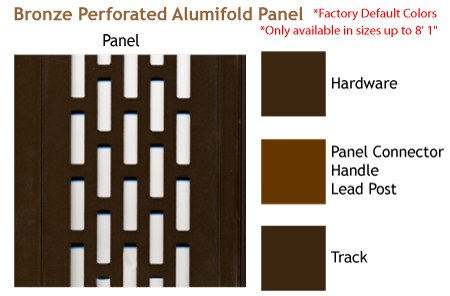 Bronze Perforated Factory Default Colors