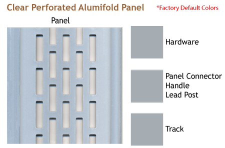 Clear (silver) Perforated Factory Default Colors